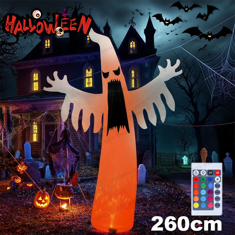 Kids Yard Toys - ハロウィンインフレータブル怖いゴースト LED ライト付き子供のおもちゃお化け屋敷バーパーティーハロウィン装飾屋外庭ホラー小道具