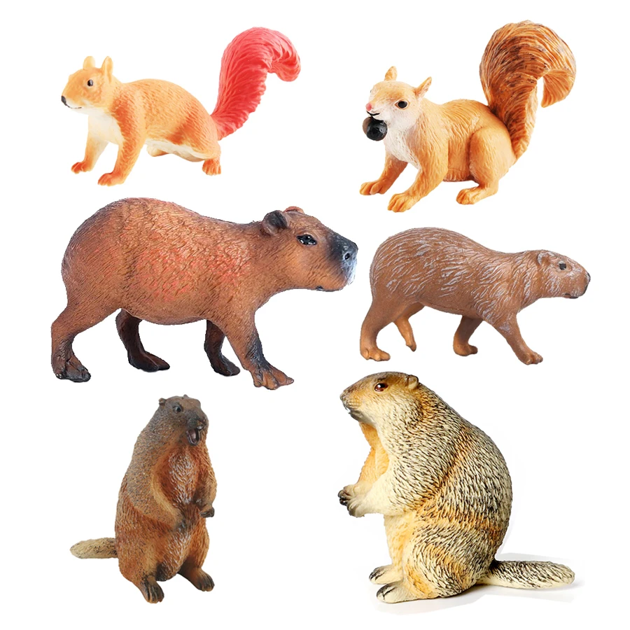 カピバラ カピバラ リス マーモット プラスチック動物置物  - Kids Toys Reviews のレビューと価格