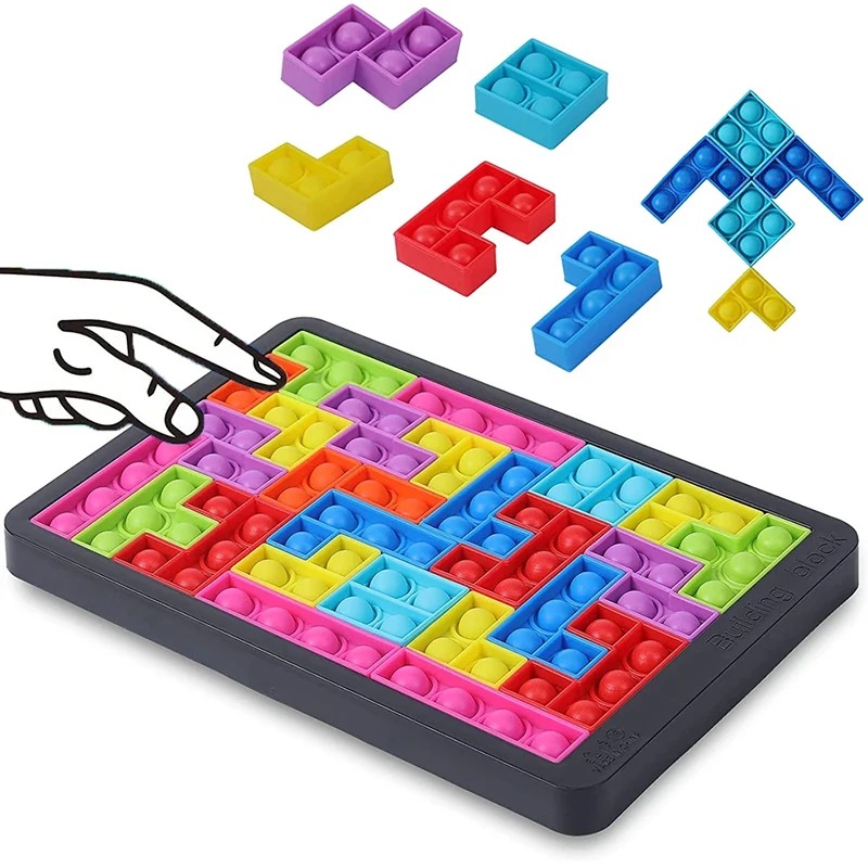 27ピースのテトリスパズルシリコン製弾性フィンガーバウンスお - Kids Toys 3 Year Old のレビューと価格