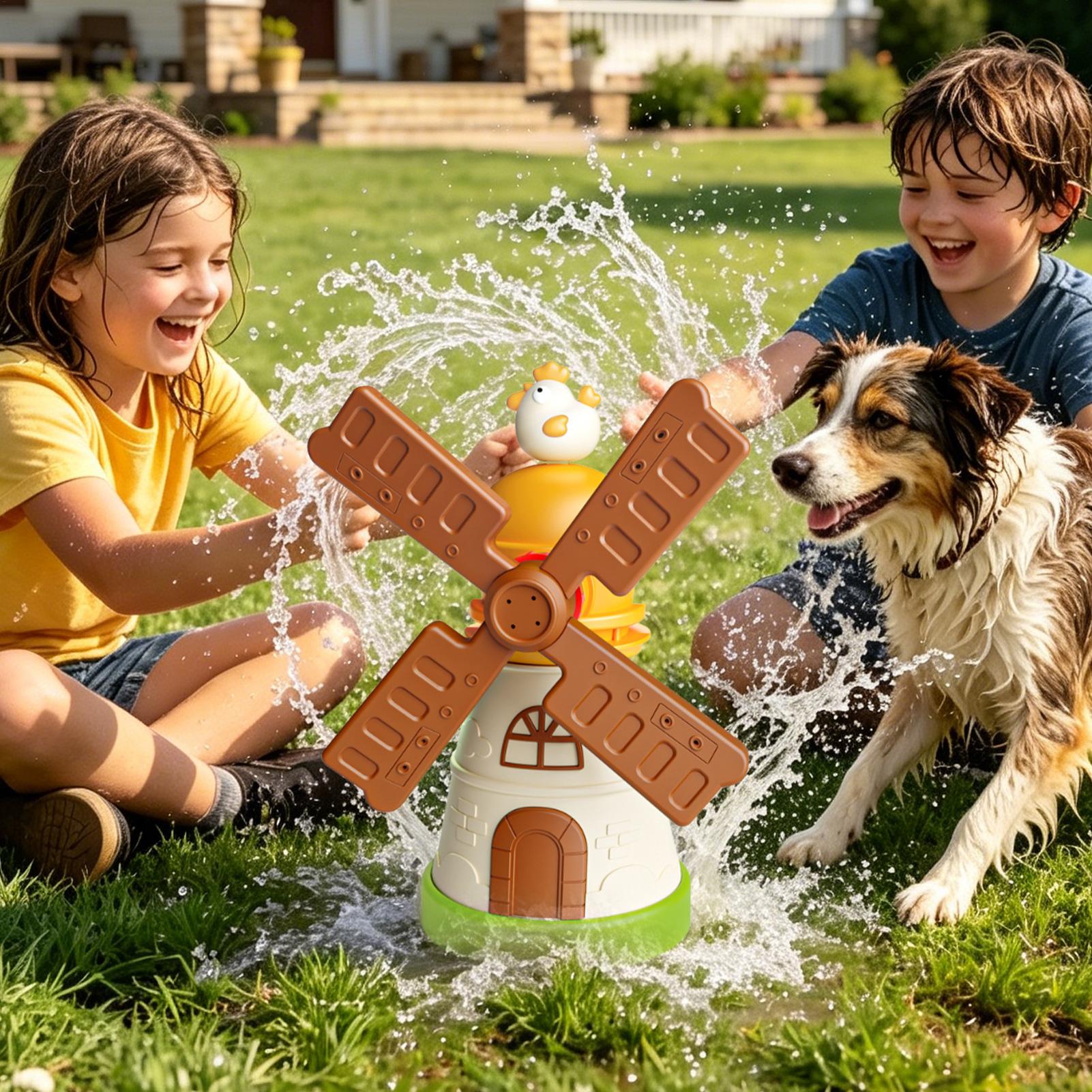 子供用風車スプリンクラー回転式水しぶきおもちゃ、庭、ヤード、 - Kids Yard Toys のレビューと価格