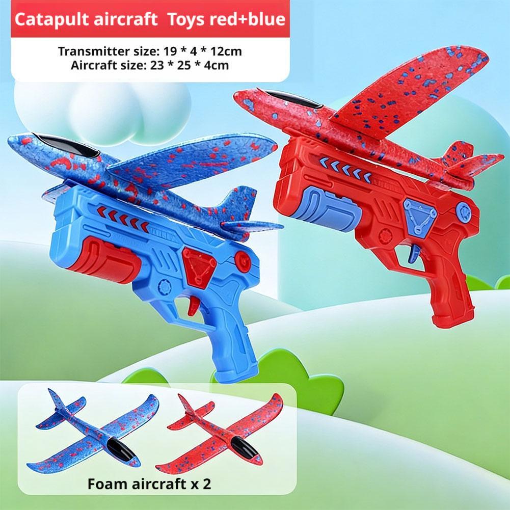 カタパルト飛行機ランチャーおもちゃフォームグライダー航空機シ - Catapult Launcher Toy のレビューと価格