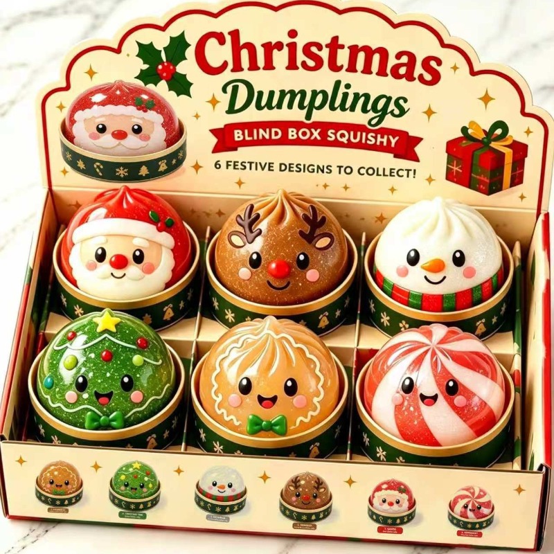 クリスマス餃子スクイーズおもちゃボックス入り 雪だるま トナ - Kids Toys Xmas のレビューと価格