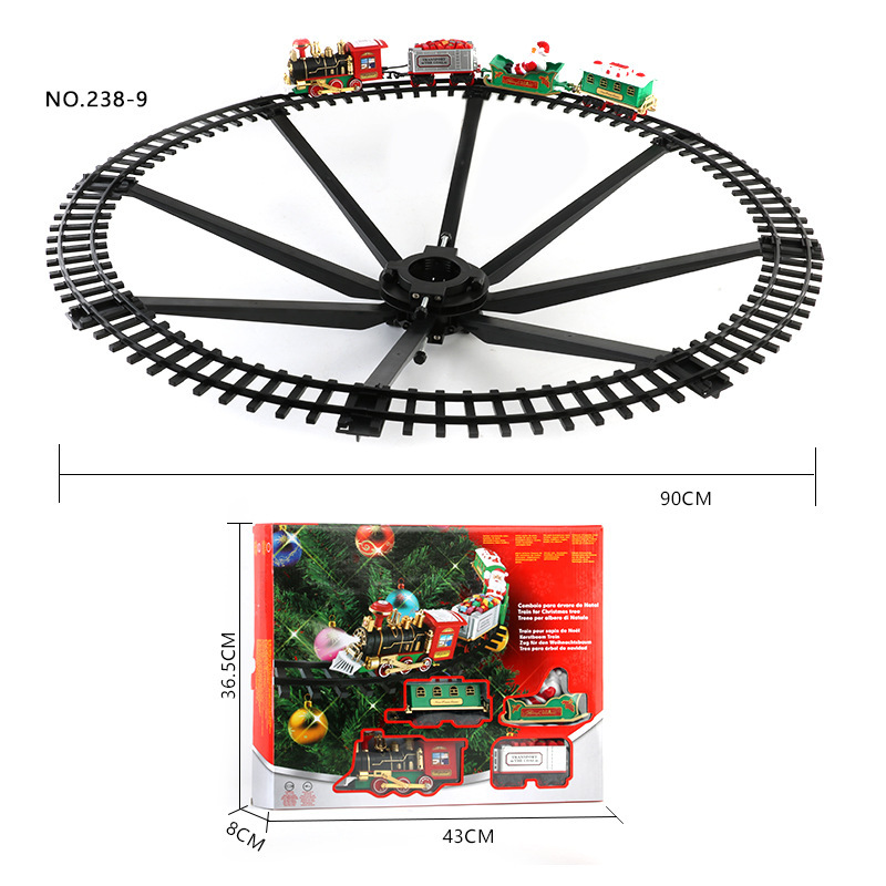 電動クリスマス列車セット、音楽と光るツリー、吊り下げオーナメ - Kids Toys Xmas のレビューと価格