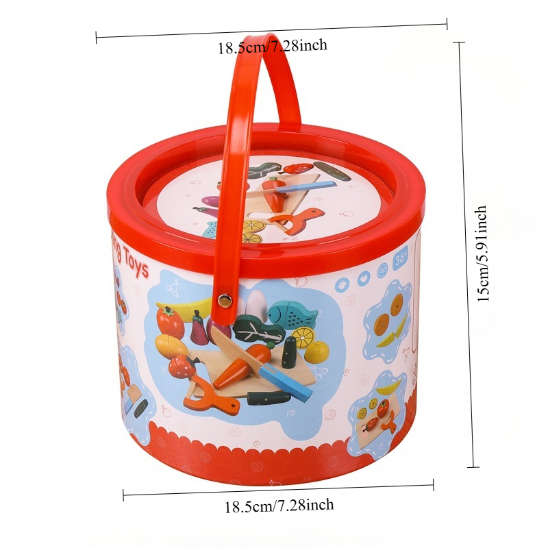 木製のフルーツ・野菜カットおもちゃセット。磁石で切れるスライ - Kids Toys Kitchen Set のレビューと価格