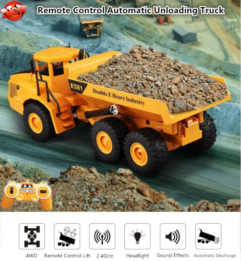 リモコン操作式ダンプトラック RC 1:20 2.4G 30 - Kids Toys Under 50 のレビューと価格